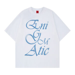 Hand drawn graffiti letters hot stamping short sleeves
