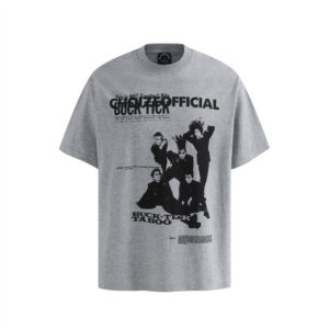 Rap rock character printed short sleeved t-shirt